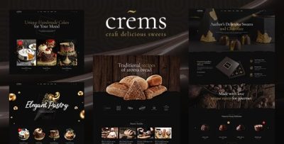 Crems bakery chocolate sweets pastry wordpress theme codermarket.jpg