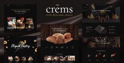 Crems bakery chocolate sweets pastry wordpress theme codermarket.jpg