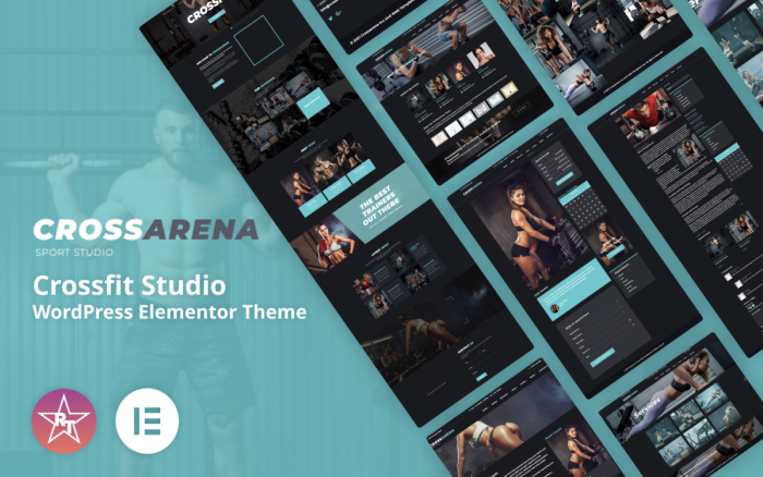 Cross arena crossfit studio wordpress elementor theme.png