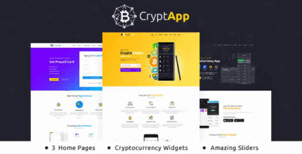 Crypt app landing page wordpress codermarket.png