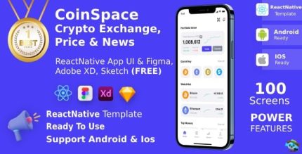 Crypto currency app figma xd sketch ui kit reactnative cli .jpg