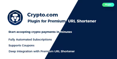 Cryptocom payment subscription plugin for premium url shortener codermarket.png