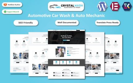 Crystal wash car wash auto mechanic wordpress elementor template.jpg