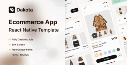 Dakota ecommerce react native template codermarket.png