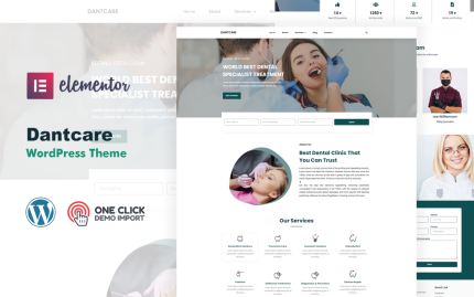 Dantcare dentist and dental clinic elementor wordpress theme.png