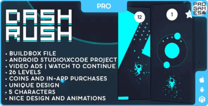Dash rush pro buildbox classic ios android reward video codermarket.png