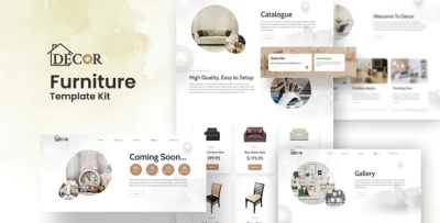 Decor furniture interior design elementor template kit codermarket.png