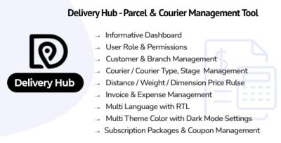 Delivery hub saas parcel courier management tool codermarket.jpg