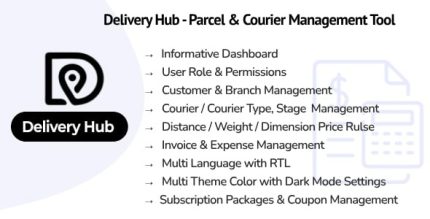 Delivery hub saas parcel courier management tool codermarket.jpg
