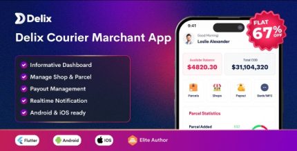 Delix courier and parcel delivery flutter merchant app codermarket.jpg