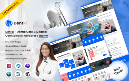 Dentkl dental care medical odontologist wordpress theme.png