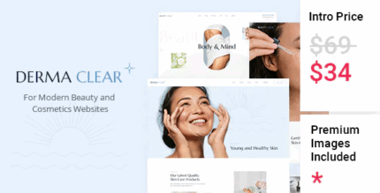 Derma clear beauty cosmetics skincare theme codermarket.png