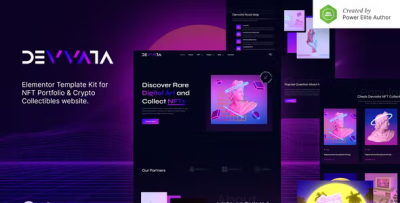 Devvata nft portfolio elementor template kit codermarket.png