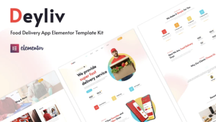 Deyliv food delivery app elementor template kit codermarket.png