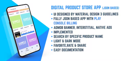 Digital product store json based android app codermarket.png