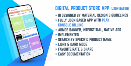 Digital product store json based android app codermarket.png