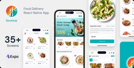 Dinehub restaurant food delivery app expo sdk 49013 typescript .jpg