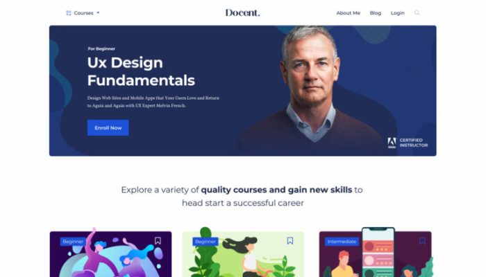 Docent pro wordpress lms theme for single instructor themeum codermarket.jpg