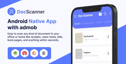 Docscanner android app with in app purchase and admob codermarket.png