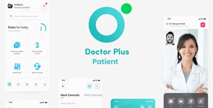 Doctor plus patient react native app template codermarket.png