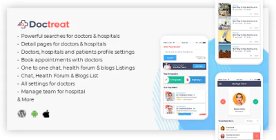 Doctreat react native mobile app for android and ios codermarket.png