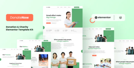 Donatenow donation charity elementor template kit codermarket.png