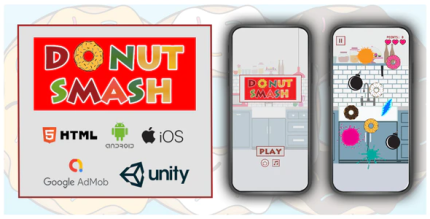 Donut smasher unity3d android ios html codermarket.png