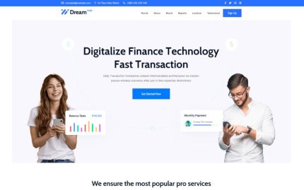 Dreamhub fintech landing wordpress theme.jpg