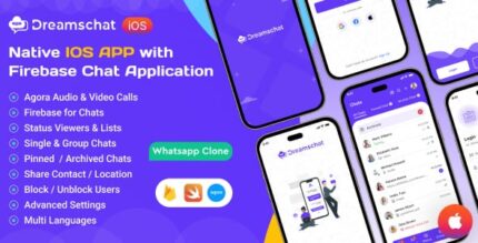 Dreamschat whatsapp clone native ios app with firebase chat application .jpg