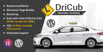 Dricub driving school wordpress theme codermarket.png