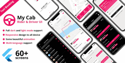 Driver rider taxi booking flutter ui codermarket.png