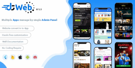 Dtweb convert website to a flutter app multiple webapp supprot laravel.png