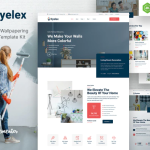 Dyelex painting wallpapering service elementor template kit codermarket.png