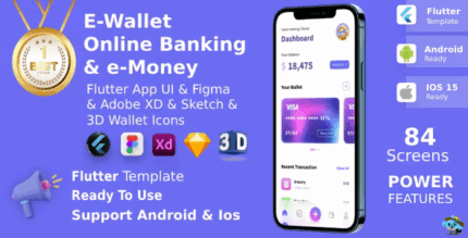 E wallet app android ios figma sketch 3d icons ui kit flutter .png