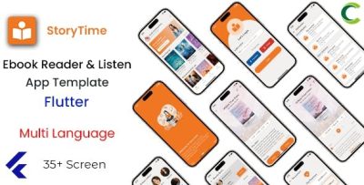 Ebooks reader and audiobooks listen app template in flutter storytime .jpeg