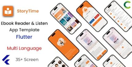 Ebooks reader and audiobooks listen app template in flutter storytime .jpeg