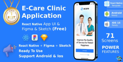 Ecare android ios figma sketch ui kit reactnative online clinic.png