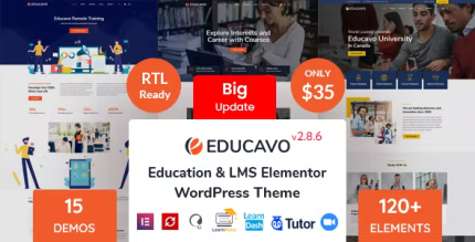Educavo online courses education wordpress theme codermarket.png