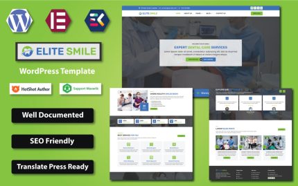 Elite smile dentist dental clinic wordpress elementor template.jpg