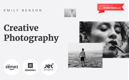 Emily benson photography one page black white wordpress elementor theme.jpg