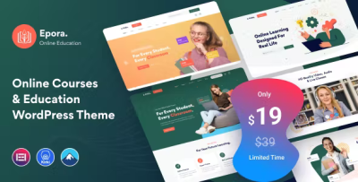 Epora online courses education wordpress theme codermarket.png