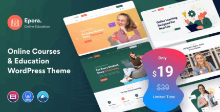 Epora online courses education wordpress theme codermarket.png