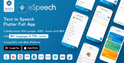 Espeech ai text to speech flutter full app codermarket.png