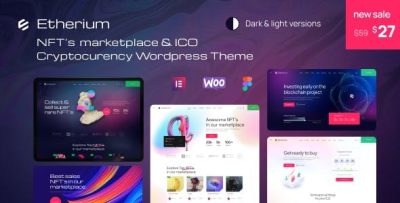 Etherium nft marketplace crypto wordpress theme codermarket.jpeg
