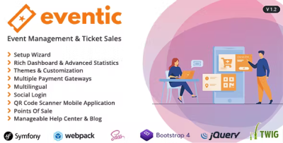 Eventic ticket sales and event management system codermarket.png