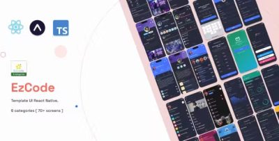 Ezcode 70 screens 6 categories react native template codermarket.jpg