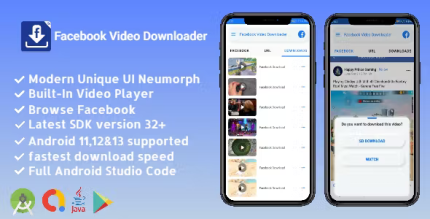 Facebook video downloader neumorph with admob ads codermarket.png