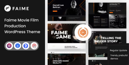 Faime movie film production wordpress theme codermarket.png