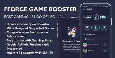 Fforce game booster 4x faster with admob ads android codermarket.jpg
