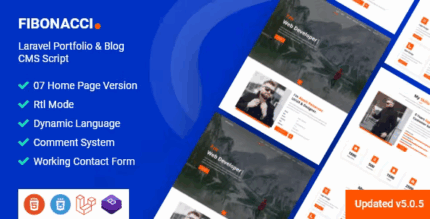 Fibonacci laravel portfolio blog cms script codermarket.png